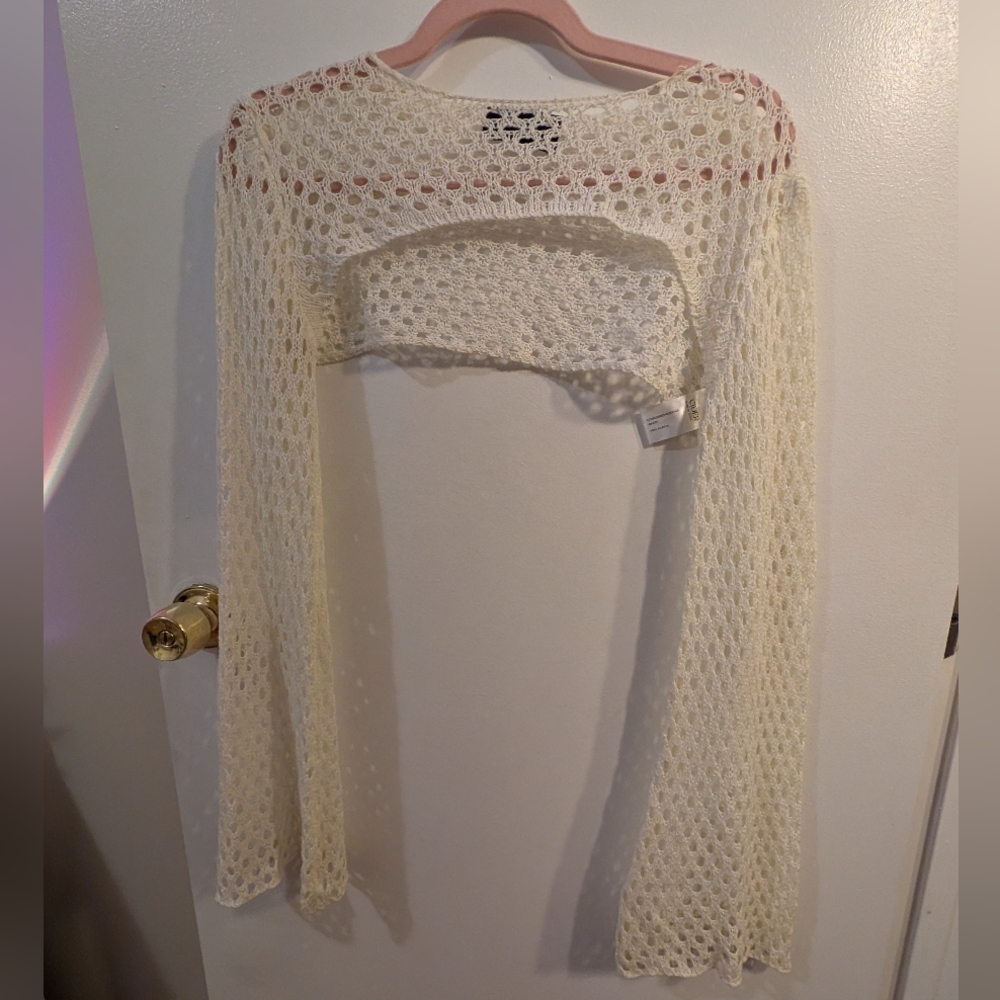 Cider Ivory Crochet/Knit Shrug